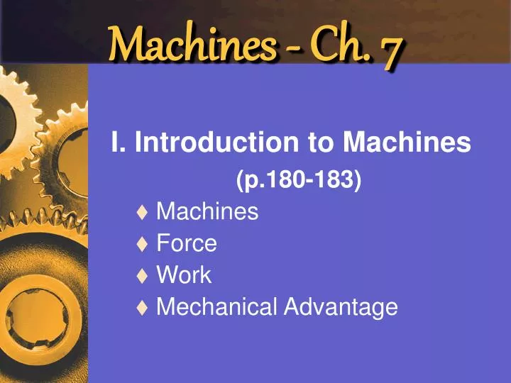 machines ch 7