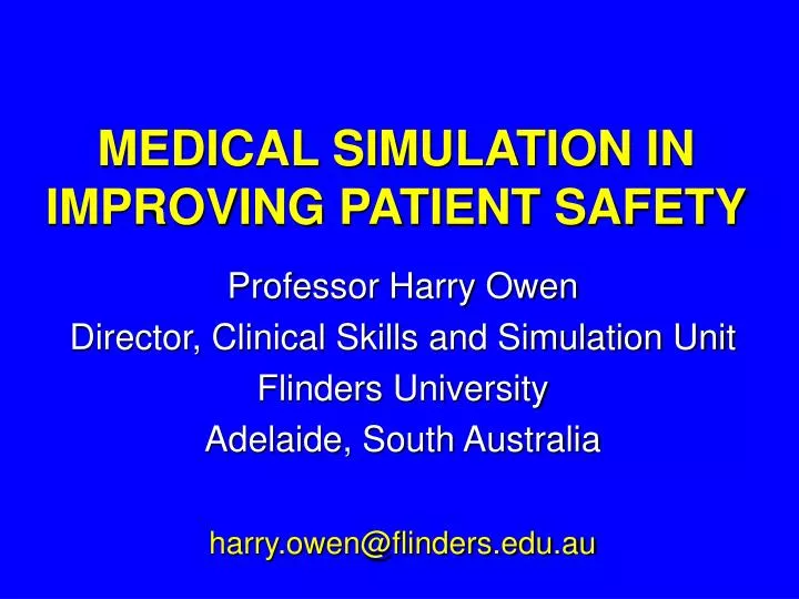 medical simulation in improving patient safety