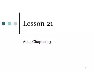 Lesson 21