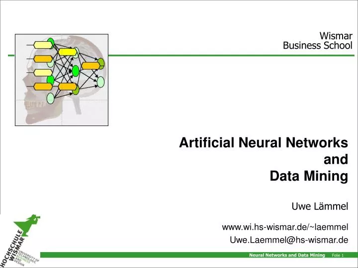 artificial neural networks and data mining