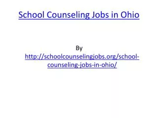 School Counseling Jobs in Ohio