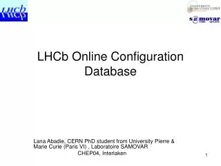 LHCb Online Configuration Database