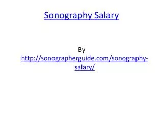 Sonography Salary