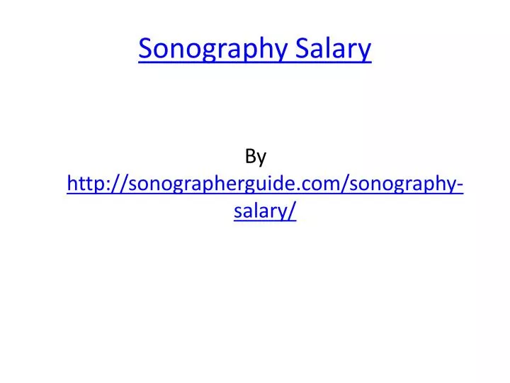 sonography salary