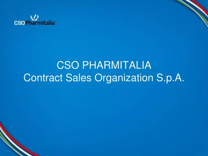 cso pharmitalia contract sales organization s p a