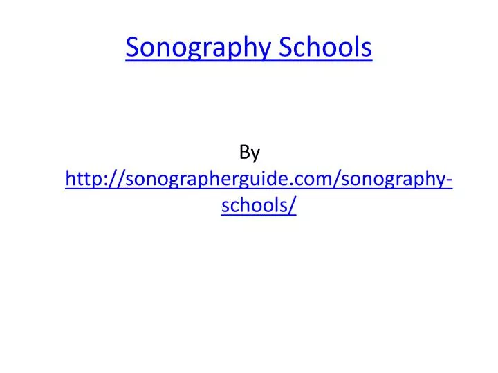 sonography schools
