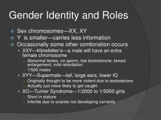Gender Identity and Roles