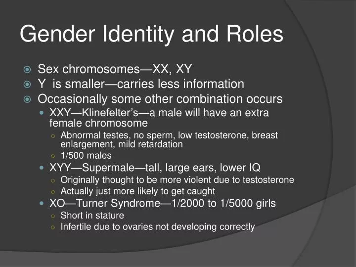gender identity and roles