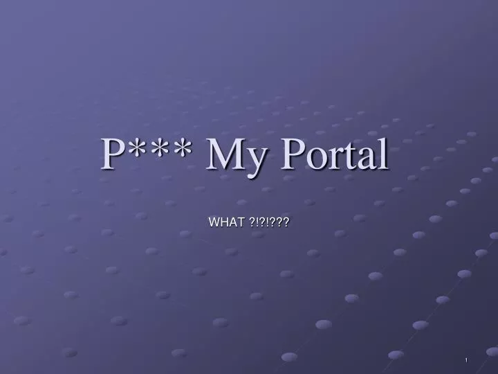 p my portal