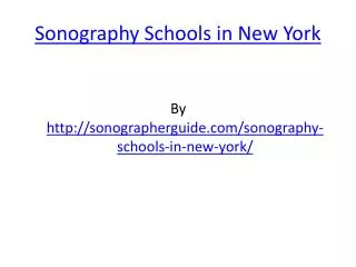 Sonography Schools in New York