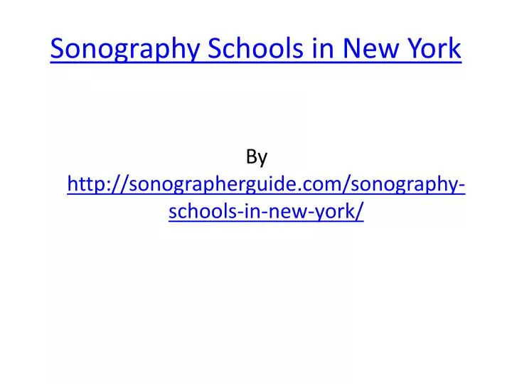 sonography schools in new york