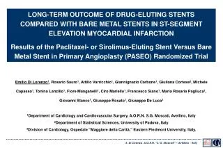 LONG-TERM OUTCOME OF DRUG-ELUTING STENTS COMPARED WITH BARE METAL STENTS IN ST-SEGMENT ELEVATION MYOCARDIAL INFARCTION