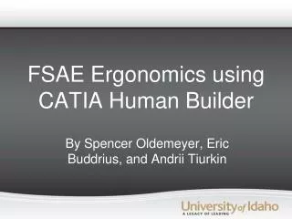FSAE Ergonomics using CATIA Human Builder