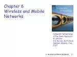 Chapter 6 Wireless and Mobile Networks - slide 1