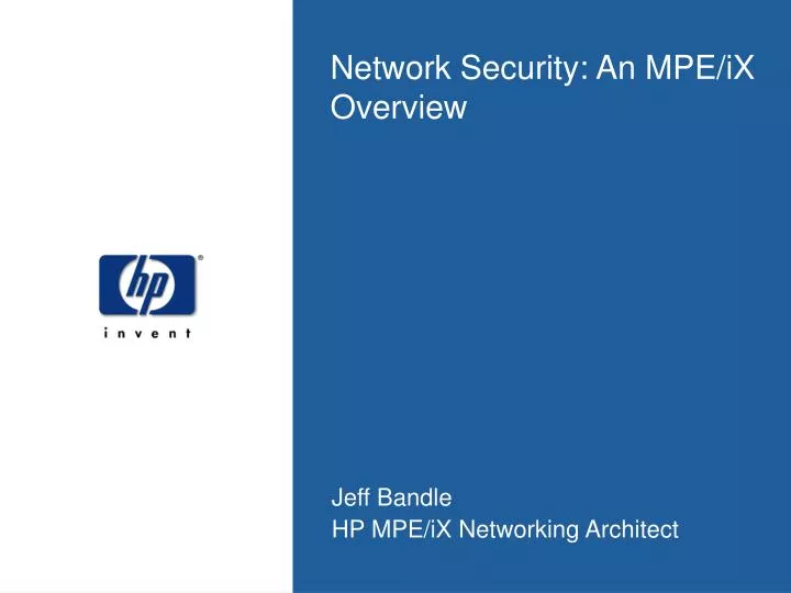 network security an mpe ix overview