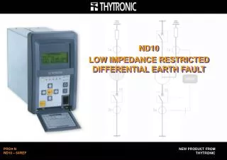 ND10 LOW IMPEDANCE RESTRICTED DIFFERENTIAL EARTH FAULT