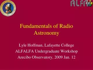 Fundamentals of Radio Astronomy
