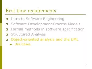 Real-time requirements