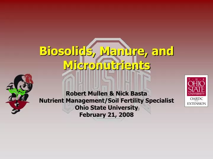 biosolids manure and micronutrients
