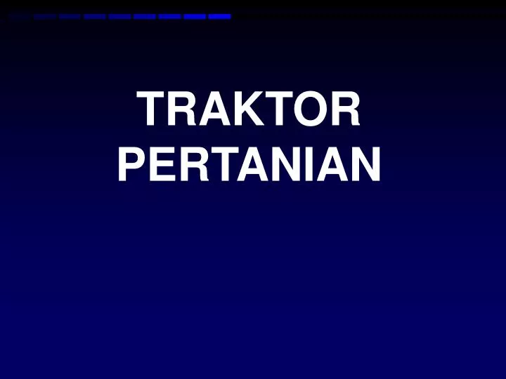 traktor pertanian