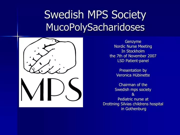 swedish mps society mucopolysacharidoses