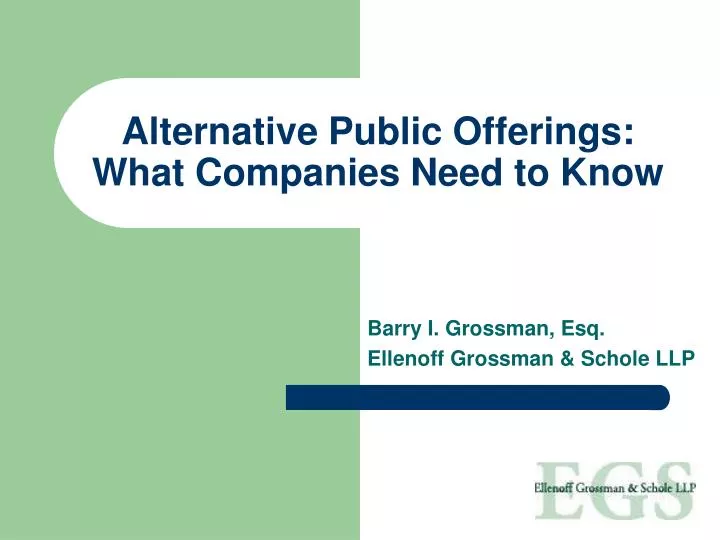 alternative public offerings what companies need to know