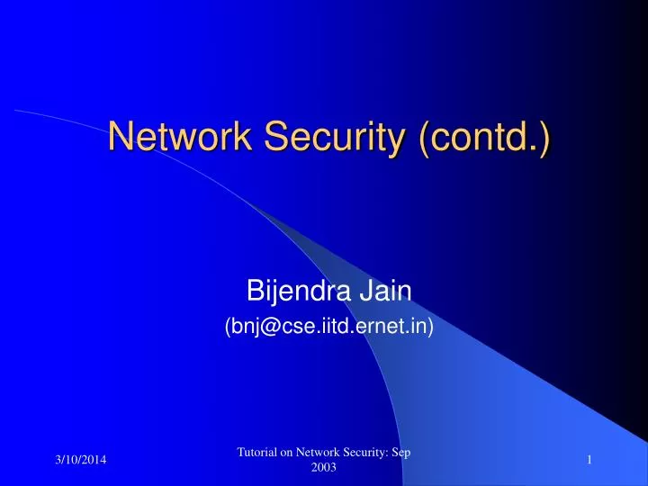 network security contd