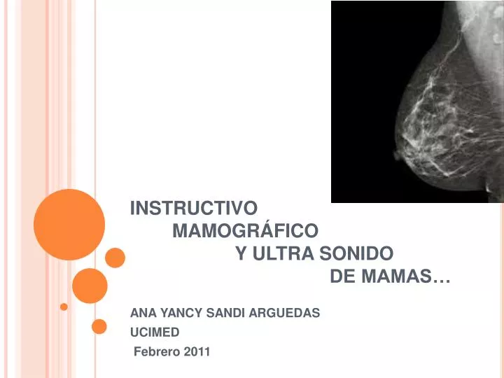 instructivo mamogr fico y ultra sonido de mamas
