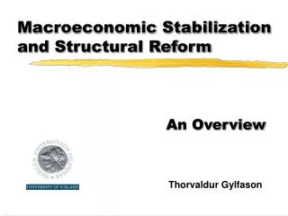 Macroeconomic Stabilization and Structural Reform