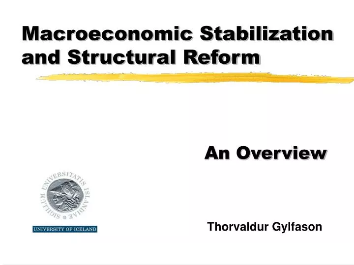 macroeconomic stabilization and structural reform
