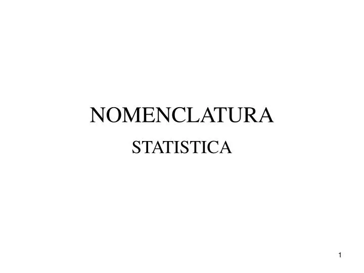 nomenclatura