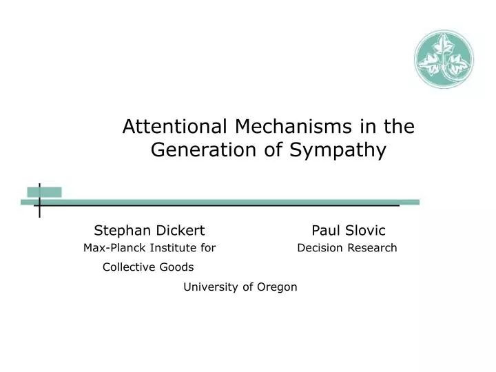 attentional mechanisms in the generation of sympathy