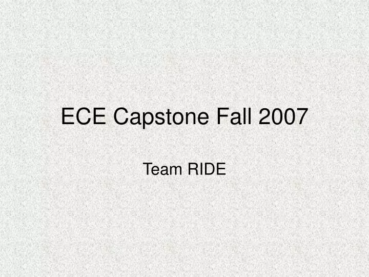 ece capstone fall 2007