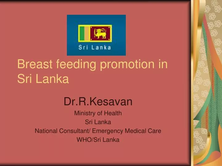 breast feeding promotion in sri lanka