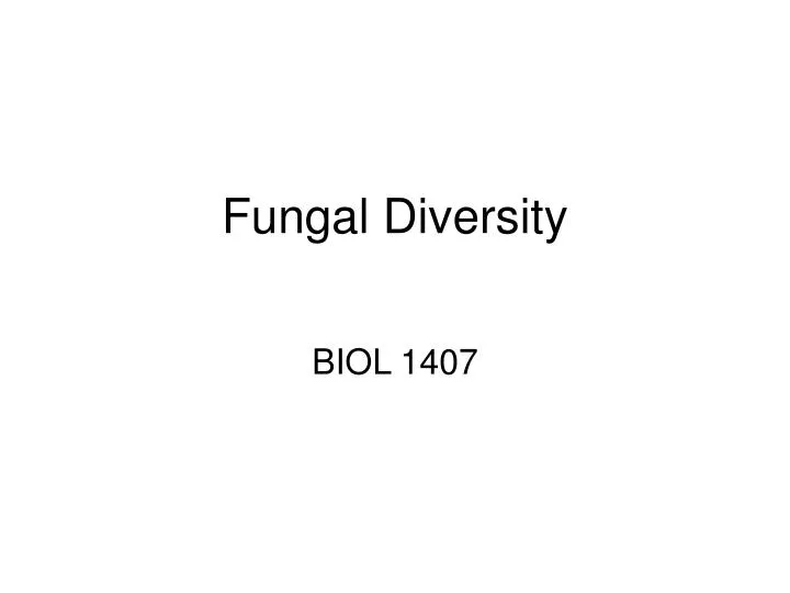 fungal diversity