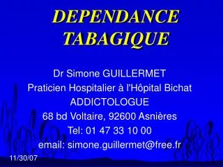 dependance tabagique