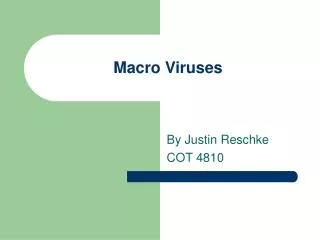 Macro Viruses