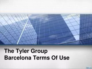The Tyler Group Barcelona Terms Of Use-Wordpress