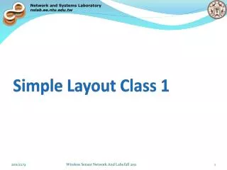Simple Layout Class 1
