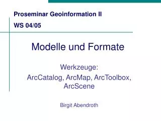 modelle und formate
