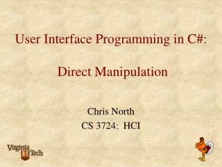 User Interface Programming in C#: Direct Manipulation