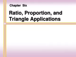 Ratio, Proportion, and Triangle Applications
