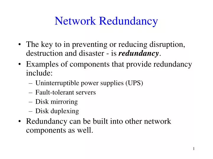 network redundancy