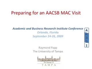 Preparing for an AACSB MAC Visit