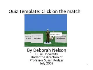 Quiz Template: Click on the match