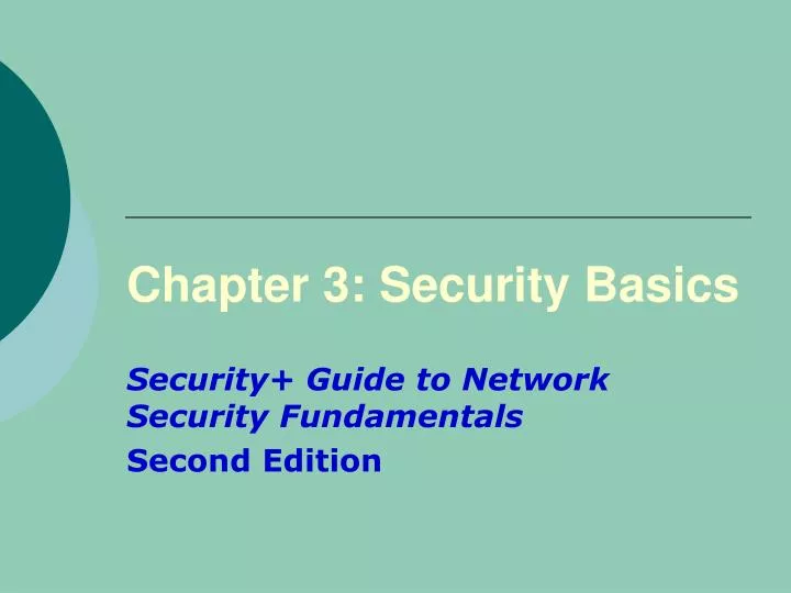 chapter 3 security basics
