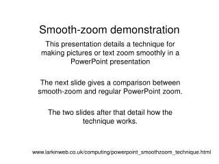 smooth zoom demonstration