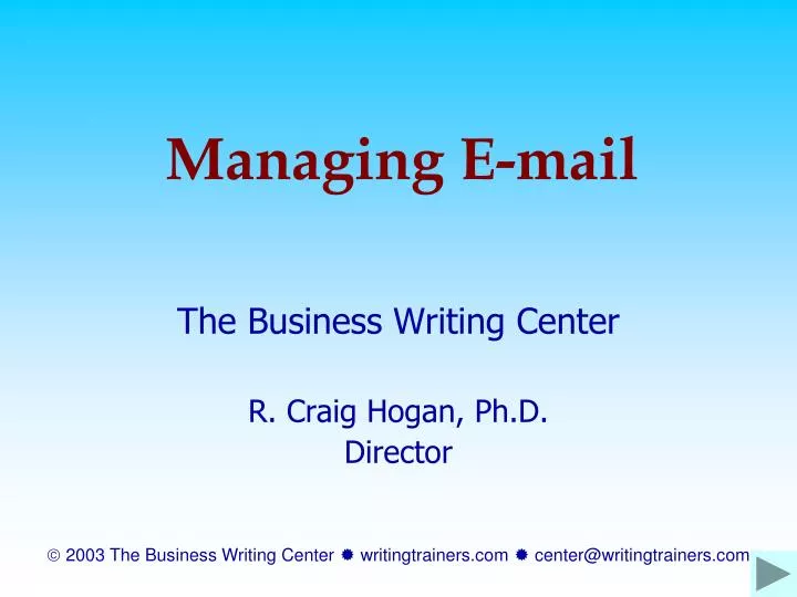 managing e mail