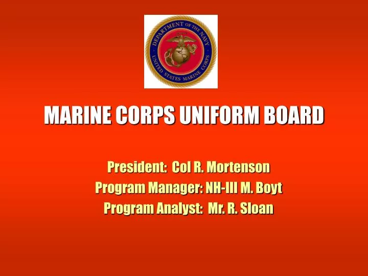 marine corps uniform board