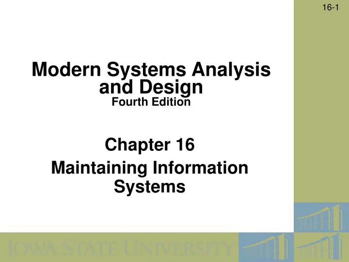 chapter 16 maintaining information systems